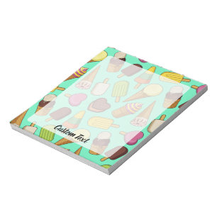 Ice Cream Background Notepad