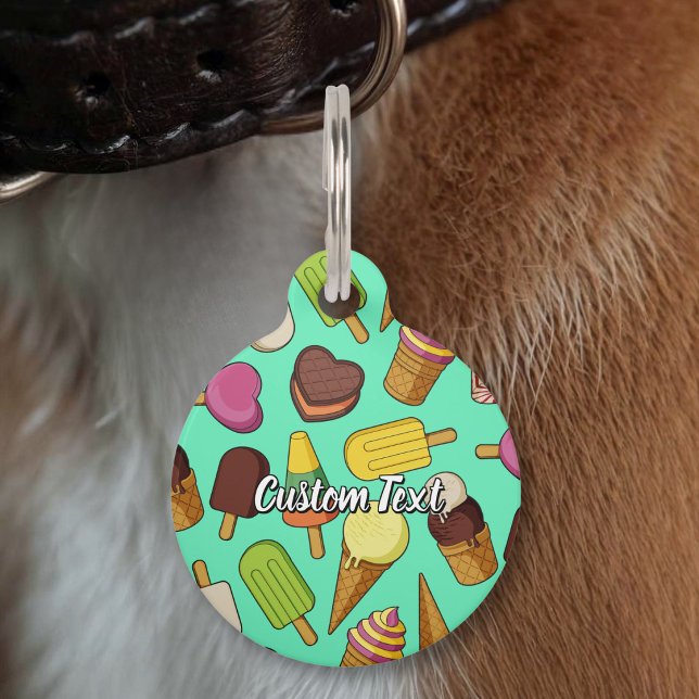 Ice Cream Background Pet Tag (Creator Uploaded)