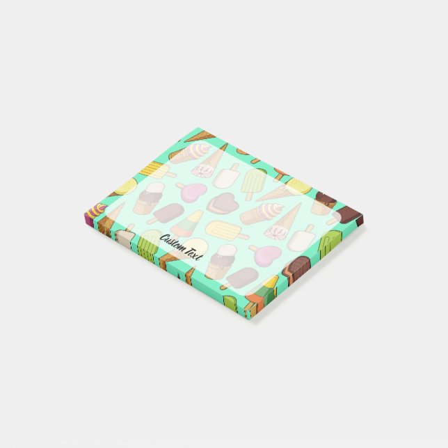 Ice Cream Background Post-it Notes (Angled)