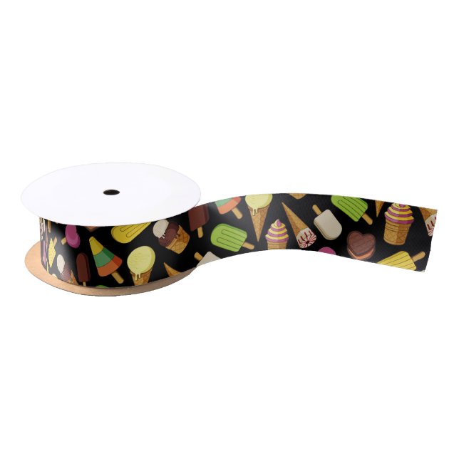Ice Cream Background Satin Ribbon (Spool)