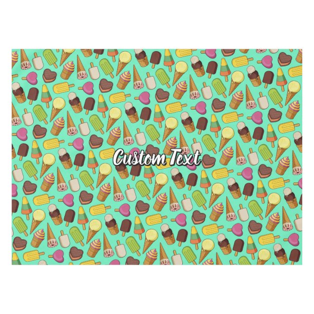 Ice Cream Background Tablecloth (Front (Horizontal))