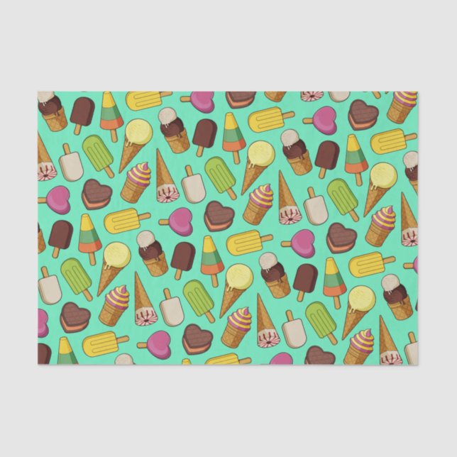 Ice Cream Background Tissue Paper (Front)