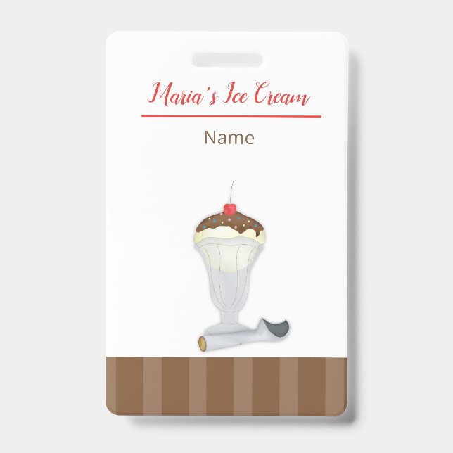 Ice Cream  Badge (Front)