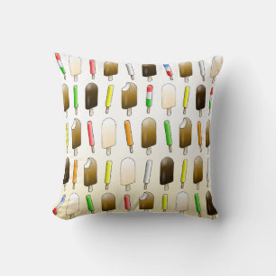 Ice Cream Bar & Popsicles Throw Pillow