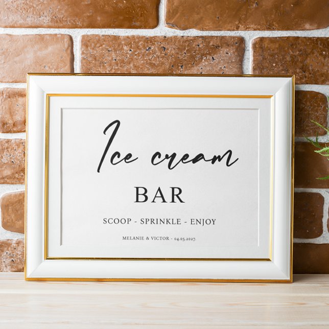 Ice cream Bar Wedding Sign Poster (Creator Uploaded)