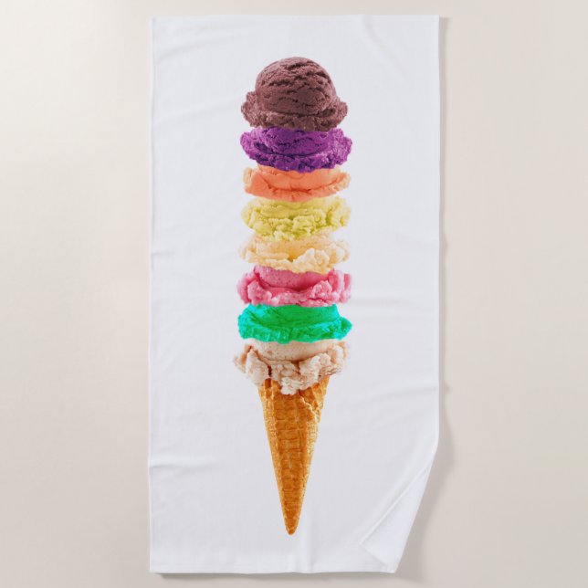 Ice Cream Binge Statement on a Beach Towel (Front)
