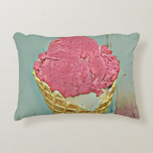 Ice cream birthday gift accent pillow