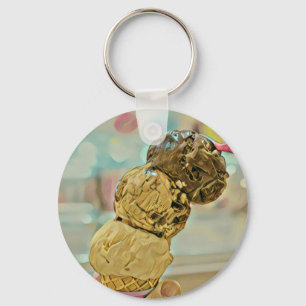 Ice cream birthday gift keychain