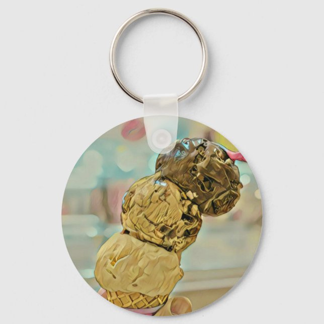 Ice cream birthday gift keychain (Front)