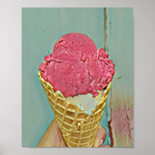 Ice cream birthday gift poster
