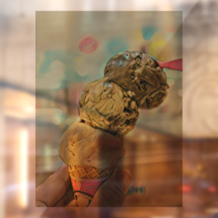 Ice cream birthday gift window cling