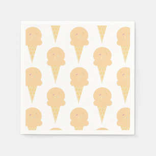 Ice Cream Birthday Party Cones Napkin