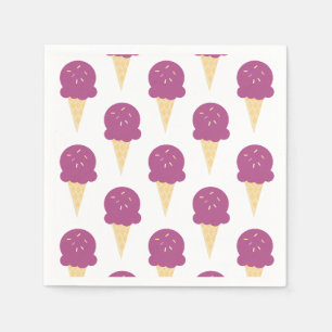 Ice Cream Birthday Party Cones Napkin