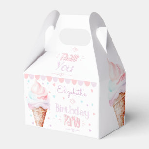 Ice cream birthday party favor box