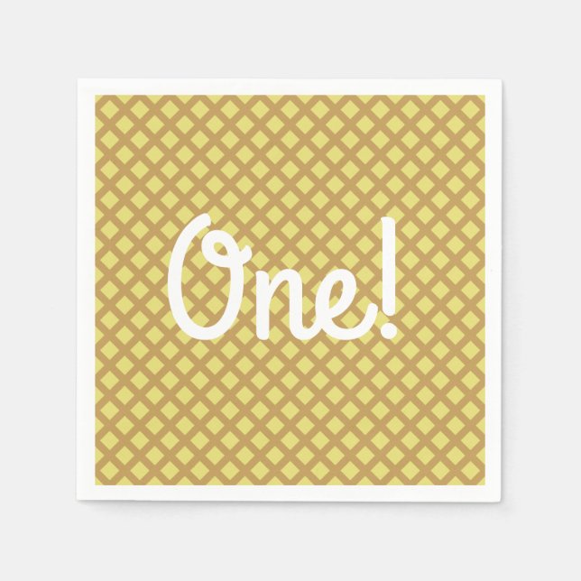 Ice Cream Birthday Party Napkin (Front)