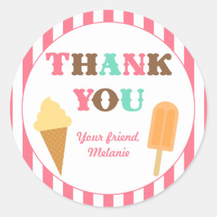 Ice Cream Birthday Party Sticker