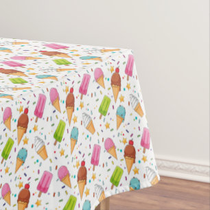 Ice Cream Birthday Party Tablecloth