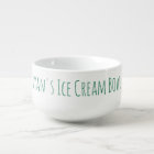 Ice Cream Bowl Funny Novelty Gag Gift Name Green