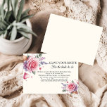 Ice cream Bridal  request recipe for the bride Advice Card<br><div class="desc">Celebrate the bride-to-be with a sweet and delightful ice cream-themed bridal shower! This fun and refreshing theme is perfect for a summer gathering or for any bride who loves all things ice cream. The event will feature an array of ice cream flavours, toppings, and sweet treats, creating a joyful and...</div>