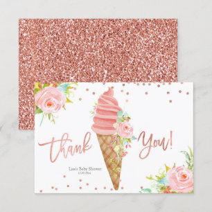 Ice Cream Bridal Shower Thank You Card