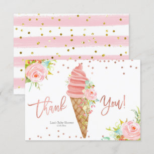 Ice Cream Bridal Shower Thank You Card