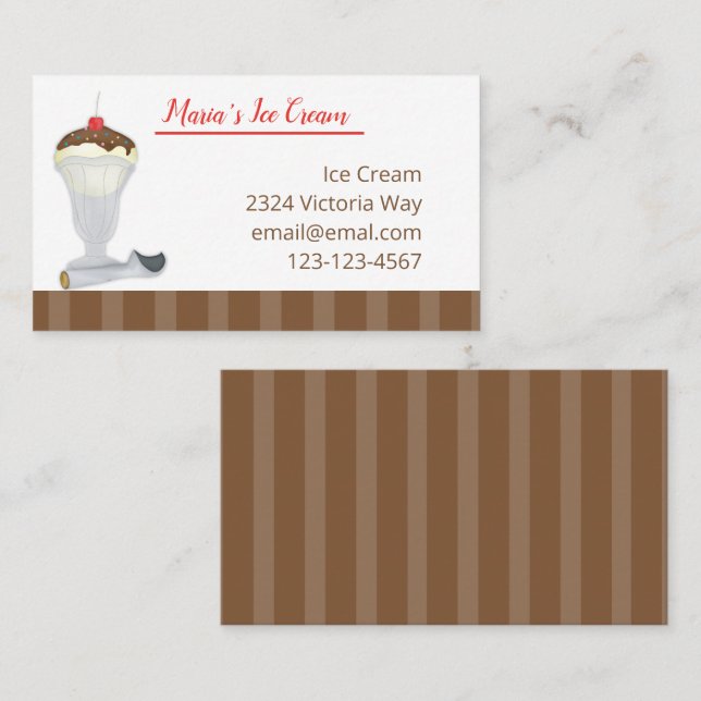 Ice Cream  Business Card (Front/Back)