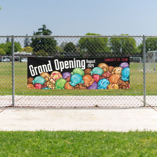 Ice Cream Business Customizable Banner Sign (Insitu)