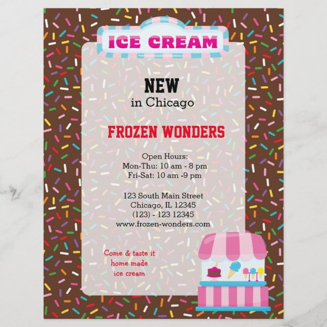 Ice cream business flyer (Front)