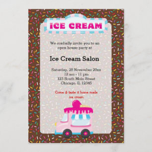 Ice cream business invitation
