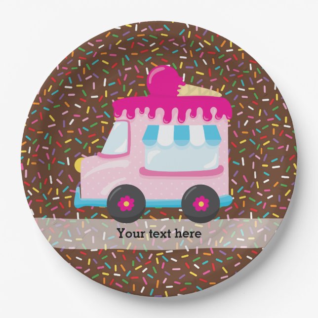 Ice cream business paper plate (Front)