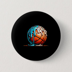 Ice Cream Bysketbyll Drip Boys Girls Kids Bysketby 2 Inch Round Button