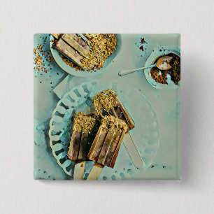Ice cream cake 2 inch square button