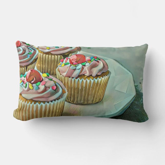 Ice cream cake lumbar pillow (Front)