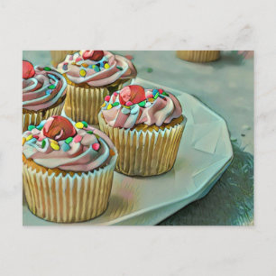 Ice cream cake postcard