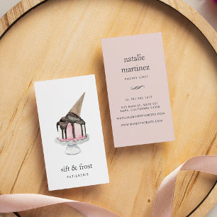 Ice Cream Cake Vertical Business Card