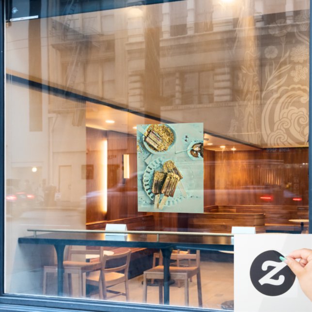 Ice cream cake window cling (Cafe Window)