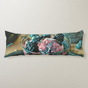 Ice cream cake with berry body pillow