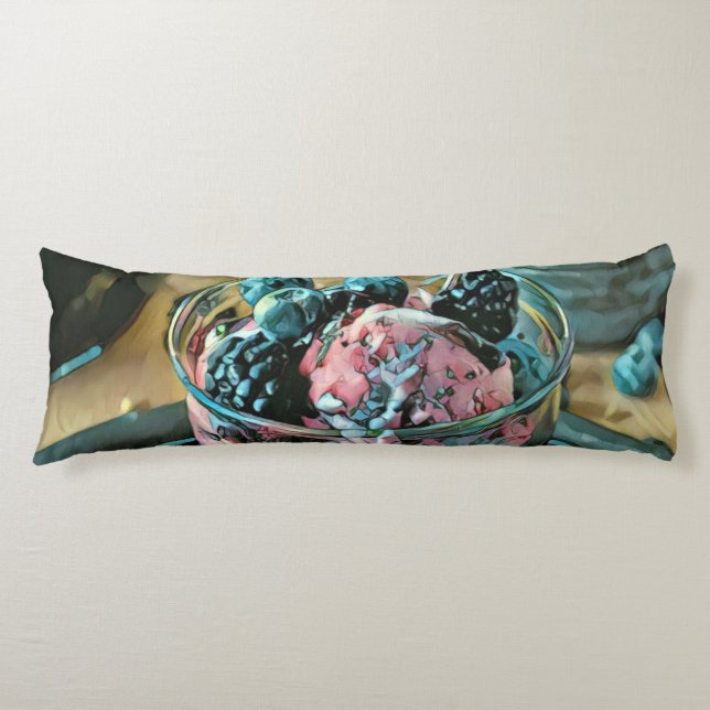 Ice cream cake with berry body pillow (Front)