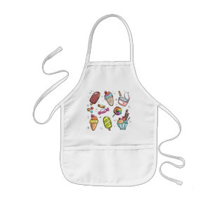 Ice cream & candy kids apron. apron
