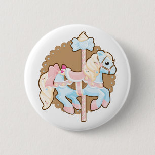 Ice Cream Carousel 2 Inch Round Button