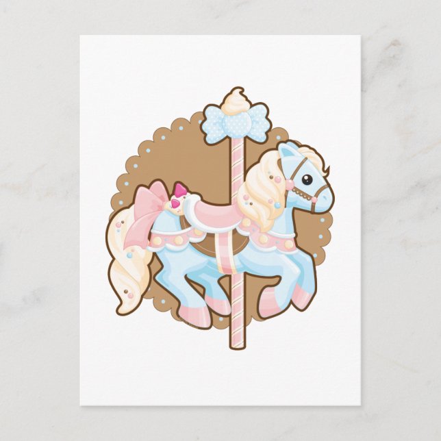 Ice Cream Carousel Postcard (Front)