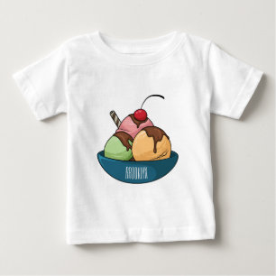 Ice cream cartoon illustration baby T-Shirt