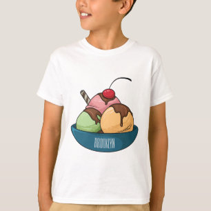 Ice cream cartoon illustration  T-Shirt