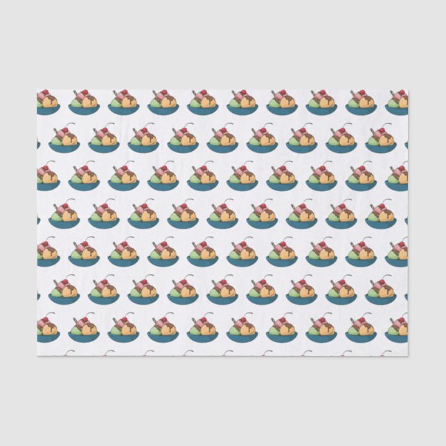 Ice cream cartoon illustration  tissue paper (Front)