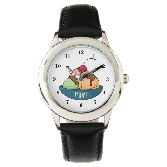 Ice cream cartoon illustration watch (Front)