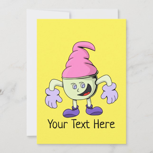 Ice Cream Christmas Birthday Gift Card (Front)