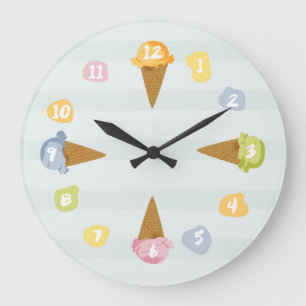 Ice cream clock for kids