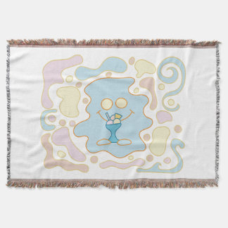 Ice cream cloud monster throw blanket