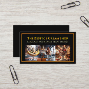Ice Cream Coffee Shop Cafe Business Card