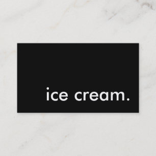 ice cream. (colour customizable) business card
